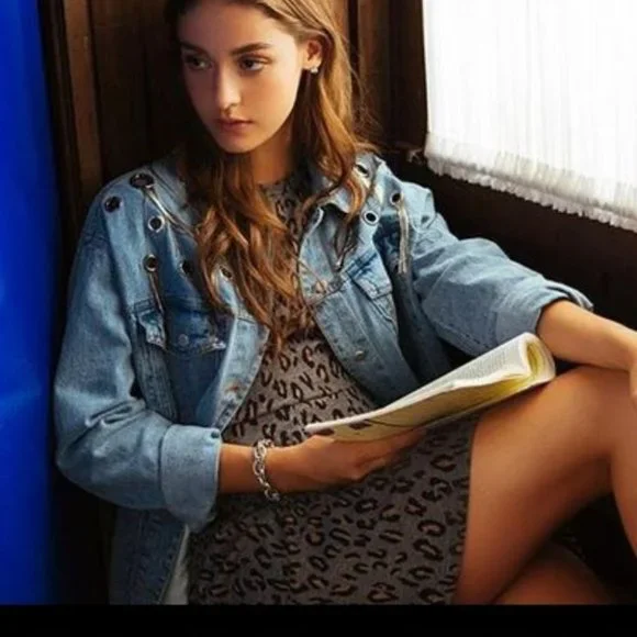 Denim Jacket with metal fringe - Picture 4 of 4